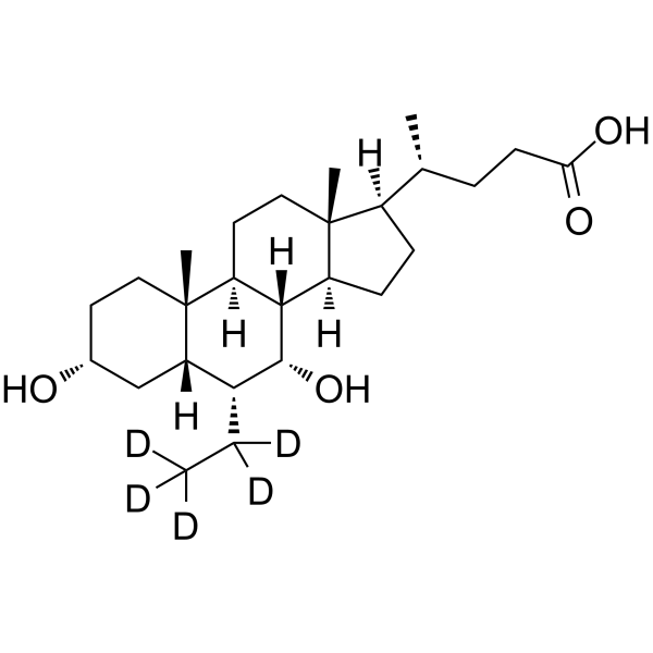 Obeticholic acid-d5 (INT-747-d5; 6-ECDCA-d5; 6-Ethylchenodeoxycholic acid-d5) 1992000-80-2